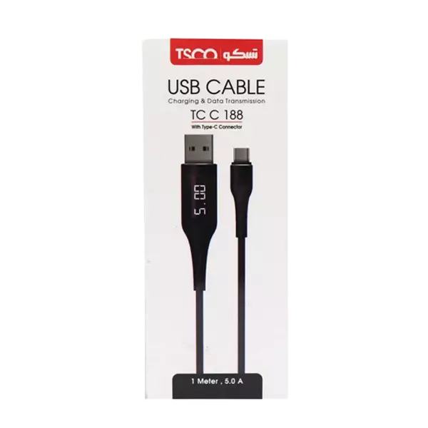 خرید کابل تبدیل USB به Type-C تسکو مدل TC C188 طول 1 متر